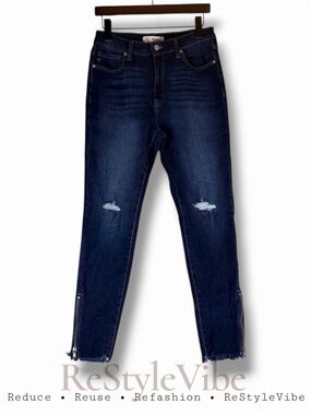 KANCAN Women’s Size 11/29 Denim Jeans High Rise Slim Fit Ankle Zipper Details